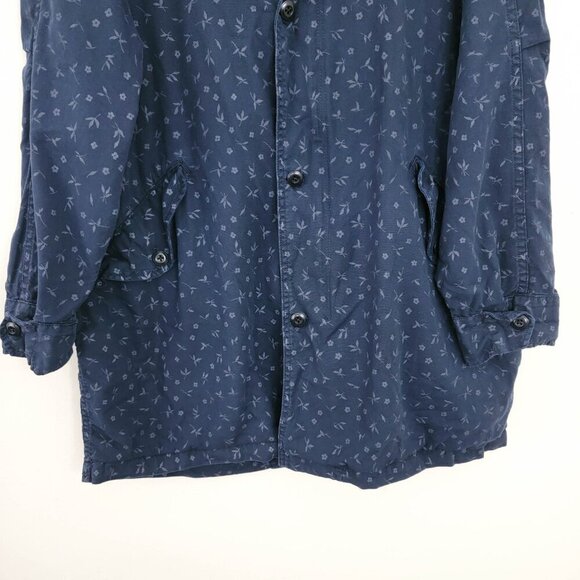 The Great. Ditsy Floral Coat in Blue 1 Small - Picture 2 of 7